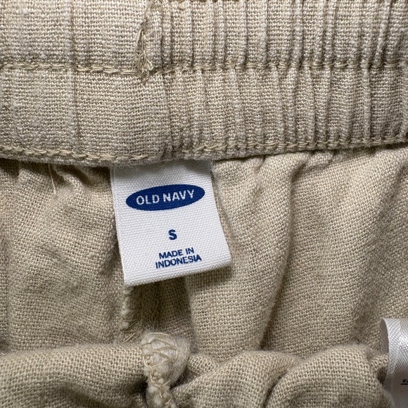 Old Navy Women's Khaki Linen blend Shorts Small Tan - Picture 3 of 9